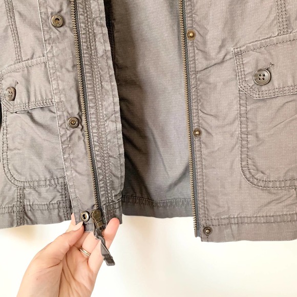 Eddie Bauer Cargo Gray Jacket Size Small - Picture 2 of 7